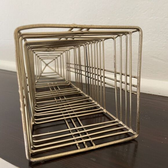 Wire Obelisk Metal Trellis Tabletop Sculpture Copper 10x4” Home Decor MCM Modern - Picture 3 of 8